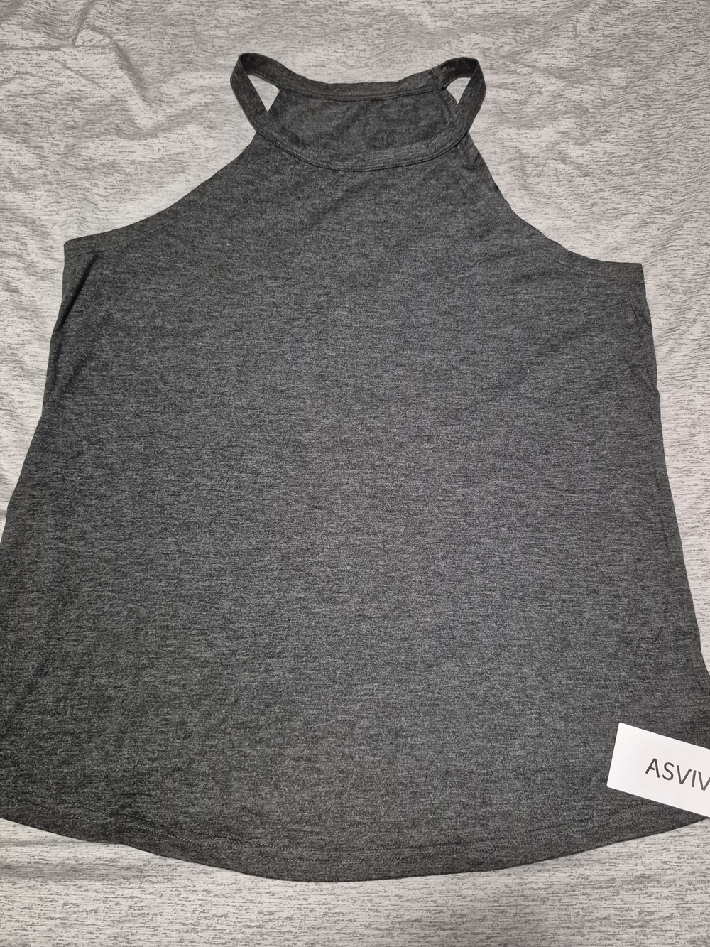 Gray High-Neck Tank